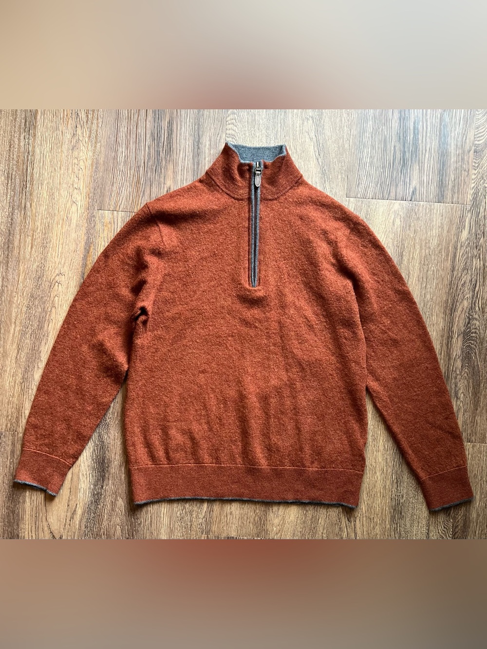 Men’s Raffi 100% Merino Wool Quarter Zip Sweater Size S
